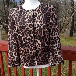 Charter Club, Leopard jacket, womens, medium